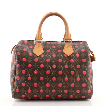 Louis Vuitton Speedy Handbag Limited Edition Monogram Cerises 25