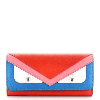 Fendi Monster Continental Wallet Leather
