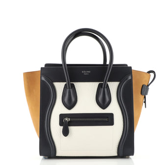 Celine Tricolor Luggage Bag Leather Micro