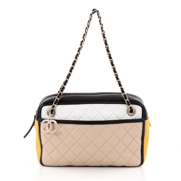 Chanel Multicolor Graphic Camera Case Bag Quilted Lambskin Large 