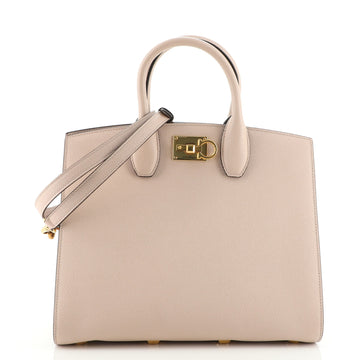 Salvatore Ferragamo Studio Box Satchel Leather Medium