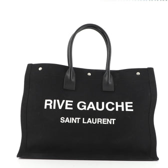 Saint Laurent Rive Gauche Shopper Tote Canvas Large