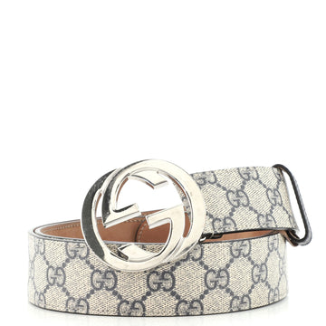 Gucci Interlocking G Belt GG Coated Canvas Wide