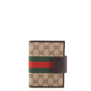 Gucci Web Ring Agenda Cover GG Canvas Small
