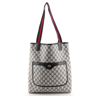 Gucci Vintage Web Strap Tote GG Coated Canvas Tall