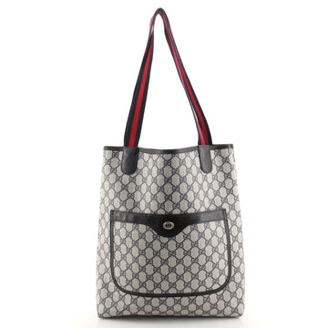 Gucci Vintage Web Strap Tote GG Coated Canvas Tall