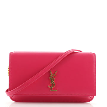 Saint Laurent Classic Monogram Phone Holder Shoulder Bag Leather