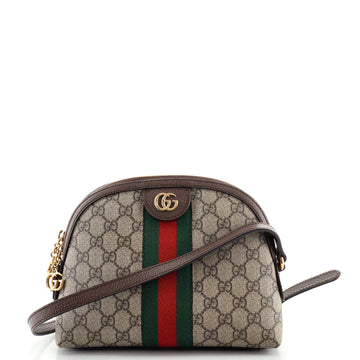 Gucci Ophidia Dome Shoulder Bag GG Coated Canvas Small