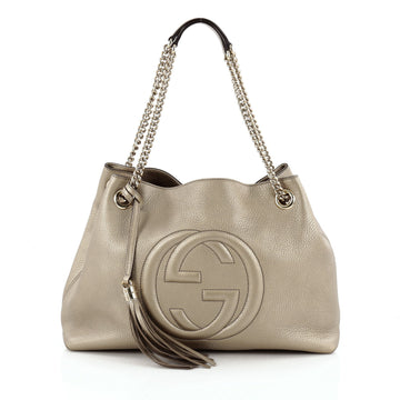 Gucci Soho Shoulder Bag Chain Strap Leather Medium