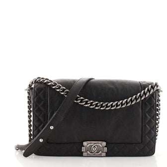 Chanel Reverso Boy Flap Bag Calfskin New Medium