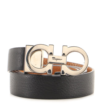 Salvatore Ferragamo Gancini Reversible Belt Leather Medium