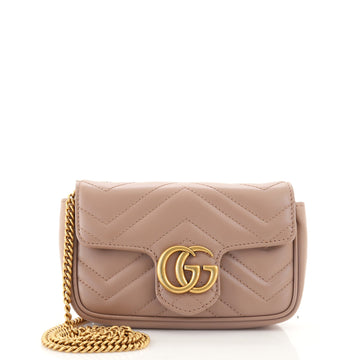 Gucci GG Marmont Flap Bag Matelasse Leather Super Mini