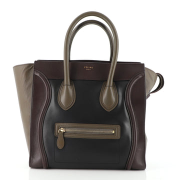Celine Tricolor Luggage Bag Leather Mini