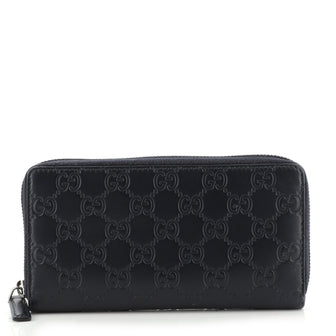 Gucci Signature Zip Around Wallet Guccissima Leather