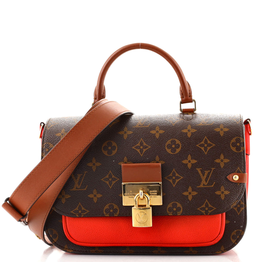 Louis Vuitton Vaugirard Handbag Monogram Canvas with Leather Brown 1391641