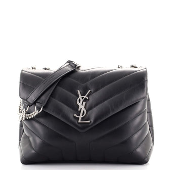 Saint Laurent LouLou Shoulder Bag Matelasse Chevron Leather Small
