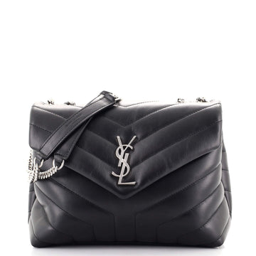 Saint Laurent LouLou Shoulder Bag Matelasse Chevron Leather Small