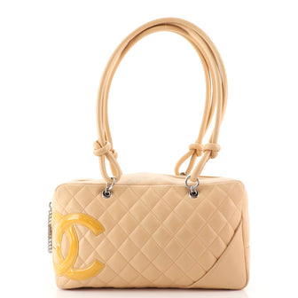 Chanel Cambon Bowler Bag Quilted Leather Medium