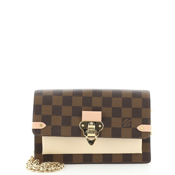 Louis Vuitton Vavin Chain Wallet NM Damier with Leather