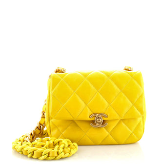 Candy Chain CC Flap Bag Quilted Lambskin Mini