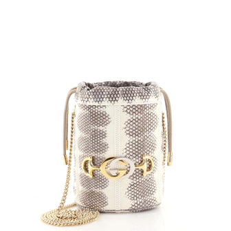 Gucci Zumi Bucket Bag Snakeskin Mini