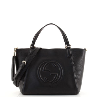 Gucci Soho Convertible Top Handle Bag Leather Small