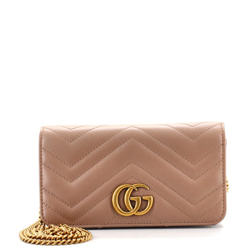 Gucci GG Marmont Chain Flap Bag Matelasse Leather Mini
