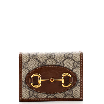 Gucci Horsebit 1955 Flap Card Case GG Coated Canvas