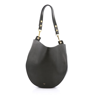 Celine Hobo Leather Medium Green