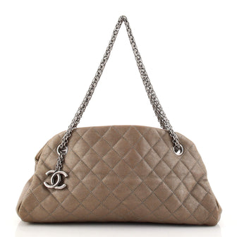 Chanel Just Mademoiselle Bag Quilted Caviar Medium