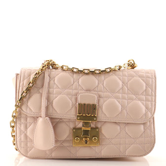 Christian Dior Dioraddict Flap Bag Cannage Quilt Lambskin Medium