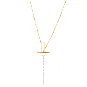 Hermes Ever Chaine d'Ancre Lariat Necklace 18K Rose Gold Small