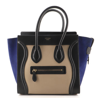 Celine Tricolor Luggage Bag Leather Micro