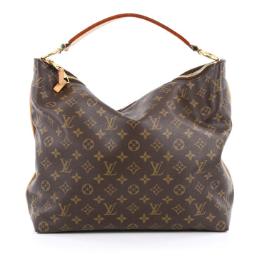 Louis Vuitton Sully Handbag Monogram Canvas MM Brown