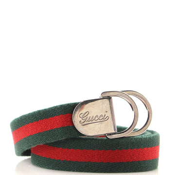 Gucci Children's Logo Buckle Web Belt Canvas Thin