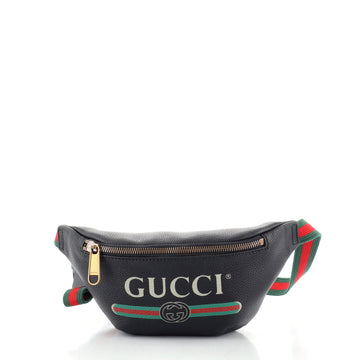 Gucci Logo Belt Bag Printed Leather Small