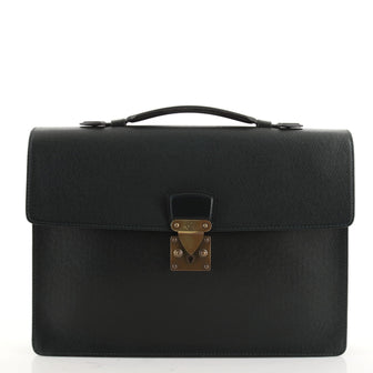 Louis Vuitton Serviette Moskova Briefcase Taiga Leather
