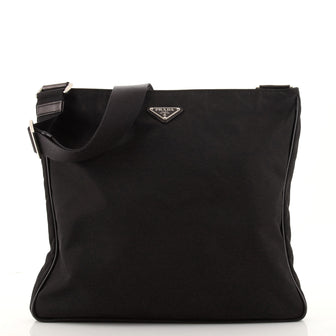 Prada Zip Messenger Bag Tessuto Medium