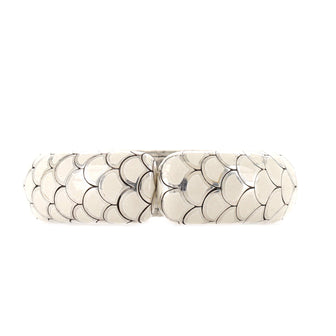 John Hardy Naga Flex Cuff Bracelet Sterling Silver with Enamel  Wide