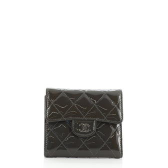 Chanel CC Compact Classic Flap Wallet Quilted Patent