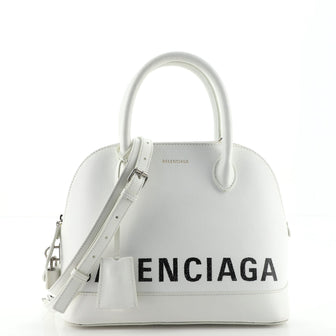 Balenciaga Logo Ville Bag Leather Small