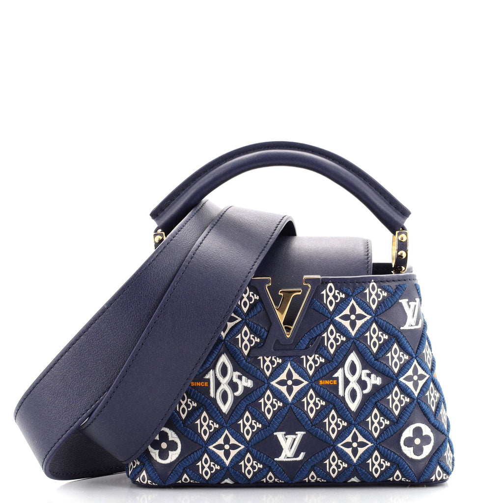 Louis Vuitton Capucines Bag Limited Edition Since 1854 Monogram Calfskin  Mini Blue 1398132