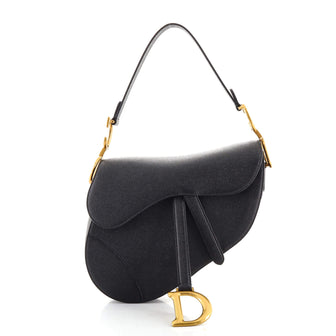 Christian Dior Saddle Handbag Leather Medium