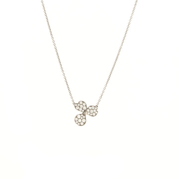 Tiffany & Co. Paper Flowers Pendant Necklace Platinum with Pave Diamonds Small