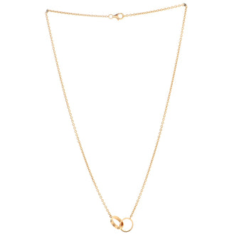 Cartier Love Interlocking Necklace 18K Rose Gold