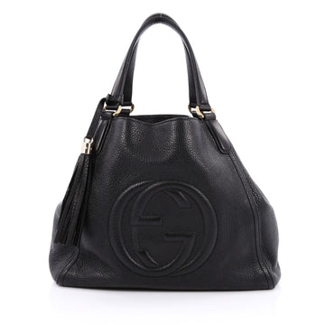 Gucci Soho Shoulder Bag Leather Medium Black