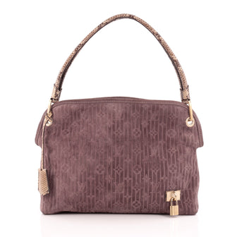Louis Vuitton Limited Edition Whisper Bag Monogram Suede and Python PM
