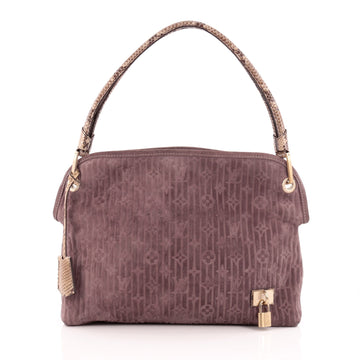 Louis Vuitton Limited Edition Whisper Bag Monogram Suede and Python PM