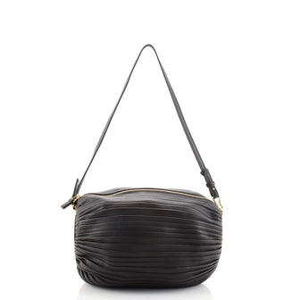 Loewe Bracelet Pouch Shoudler Bag Pleated Leather