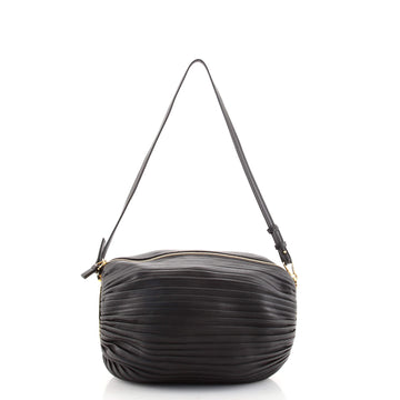 Loewe Bracelet Pouch Shoudler Bag Pleated Leather